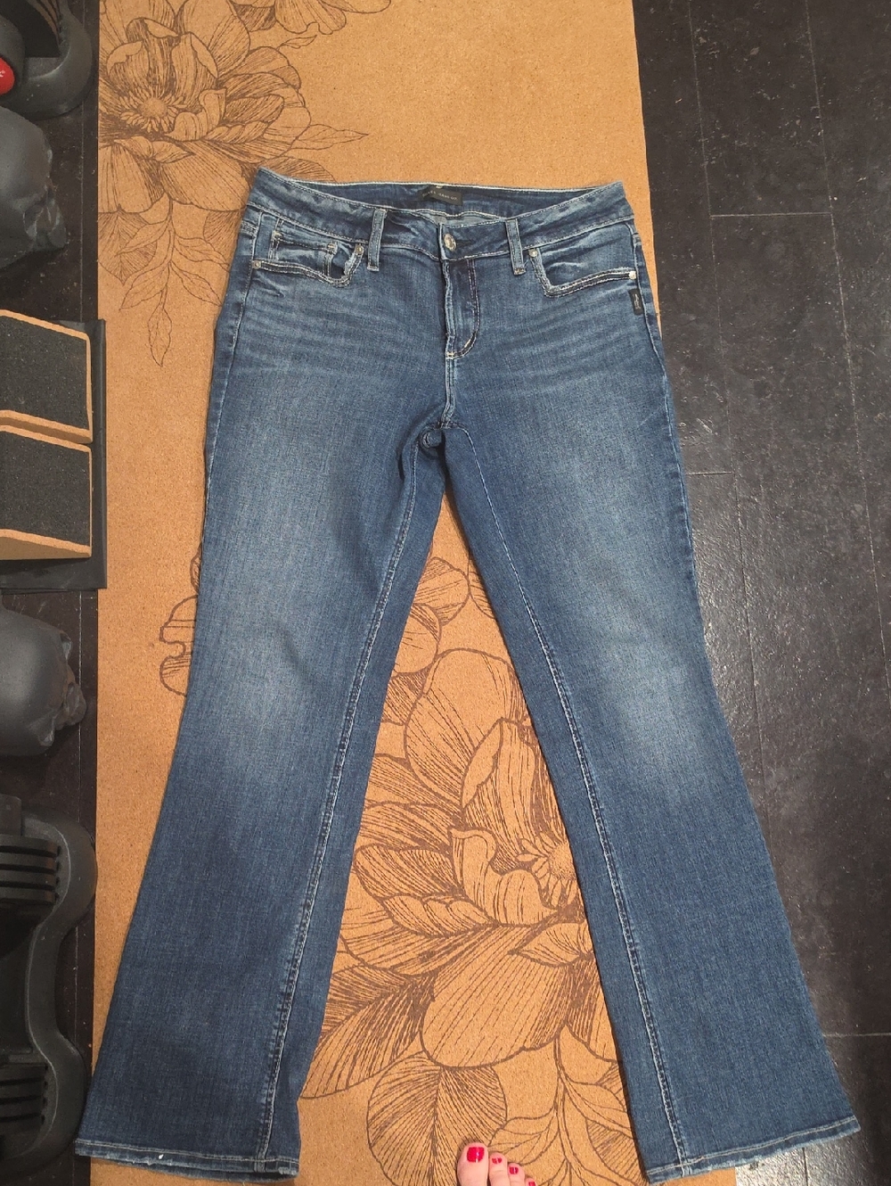 Silver Jeans Stretch Mid Blue Flare Jeans 30/33